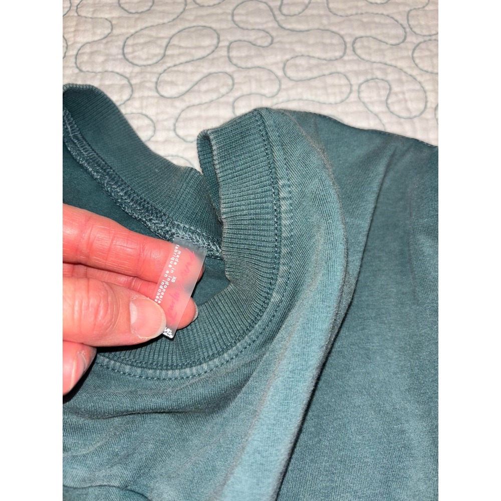 Free People Movement Hot Shot Teal Green Crossover Shirt XS NWOT - Picture 6 of 6